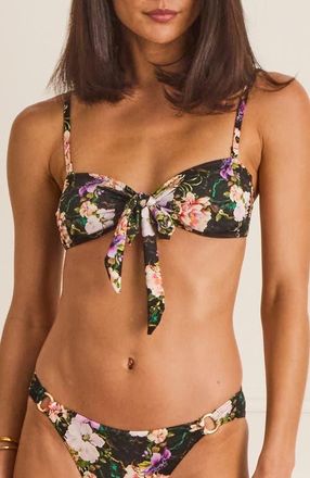 Aqua Blu Australia Dipped Front Briella Bandeau in Black at Nordstrom, Size 10