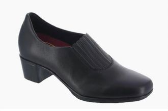 Munro Womens Pasha Heel In Black Leather