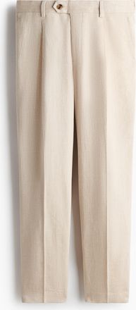H&M Elegante Hose aus Leinenmix in Regular Fit - Beige