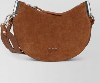 Coccinelle sunup suede shoulder bag detachable strap