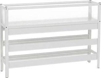 Hhg [nunca Usado] Jardinera Elevada Hhg-569, Jardinera Para Hortalizas Y Plantas, Maceta De Aluminio Transparente, 82 X 120 X 30 Cm, Blanco