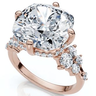 Pompeii3 Certified 5 1/2Ct Muse Cushion Diamond Engagement Ring 14k Gold or Pt Lab Grown