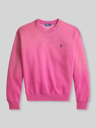 Polo Ralph Lauren Sweatshirt mit Label-Stitching in Pink, Gr&ouml;&szlig;e S
