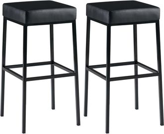 Clp Set De 2 Taburetes Montreal Altura 80 cm Negro Negro