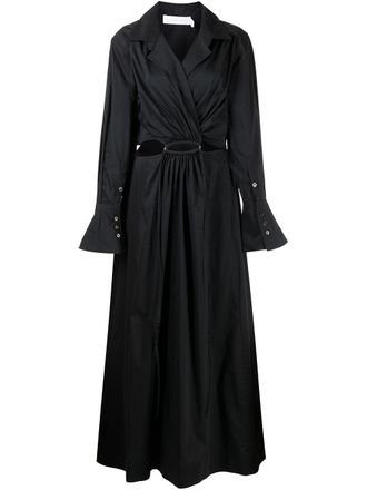 SIMKHAI Alex cut-out flared dress - women - Cotton/Polyester - S - Black