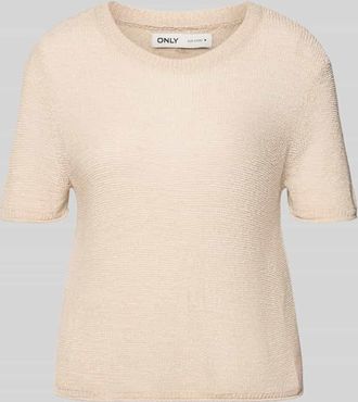 Only Regular Fit Strickpullover mit kurzen &Auml;rmeln Modell SUNNY in Beige, Gr&ouml;&szlig;e XL