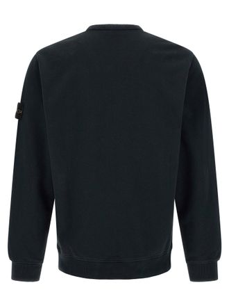 Stone Island Logo-Patch Cotton Sweatshirt - Black