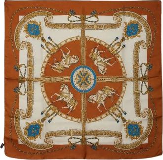 Celine Pre-owned Scarves, female, Brown, Size: ONE SIZE Pre-owned Vintage Silk Scarf