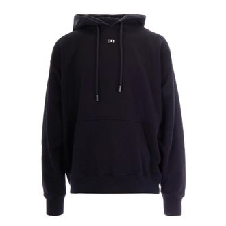 Off-white Hoodies, male, Black, Size: S New Off Stamp Skate Hoodie