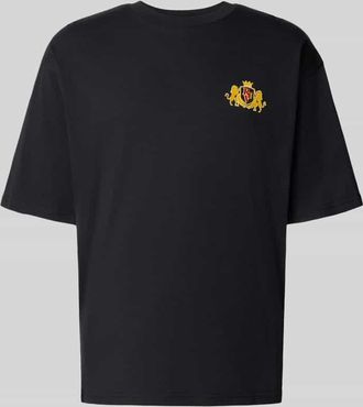 Review T-Shirt mit Label-Patch in Black, Gr&ouml;&szlig;e XS