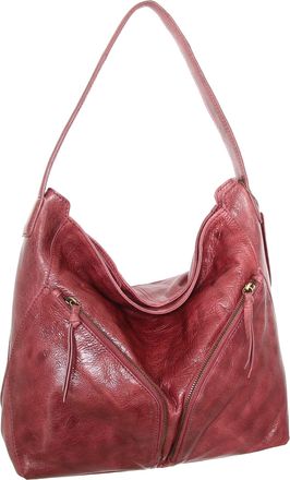 Nino Bossi Vintage Leather Multi-Pocket Hobo in Red