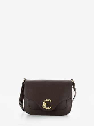Coccinelle Borsa a tracolla small in pelle brunette