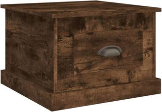 vidaXL Vidaxl - Mesa de centro madera contrachapada roble ahumado 50x50x35 cm