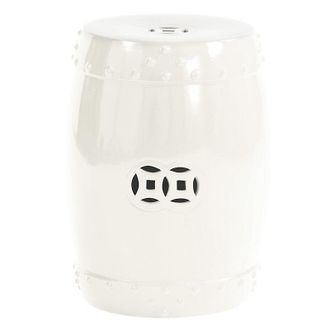 Ballard Designs Classic Garden Stool - White - Ballard Designs