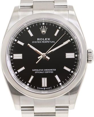 Rolex Oyster Perpetual Automatic Chronometer Black Dial Mens Watch M126000-0014
