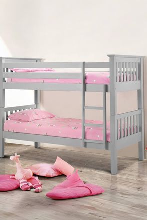 Julian Bowen Barcelona Bunk Bed in Grey | Size: Single