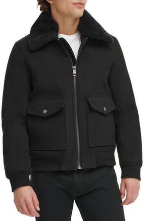 Tommy Hilfiger Fleece Collared Jacket in Black at Nordstrom Rack, Size Small