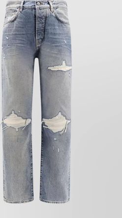 Amiri distressed regular fit five-pocket trousers