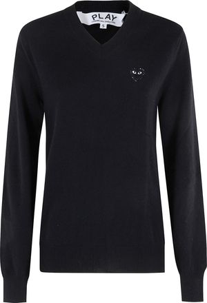 Comme Des Garçons Knit Rhinestone Emblem