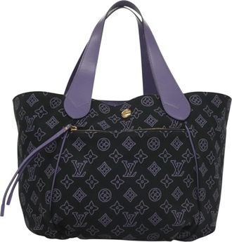 Louis Vuitton Cabas Ipanema Canvas Purple Canvas Bag (Pre-Owned)