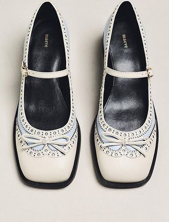 Maeve Bow Mary Jane Brogue Heels