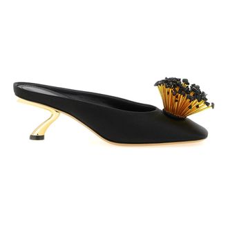 Ferragamo Heeled Mules, female, Black, Size: 9 1/2 US Safi Mule