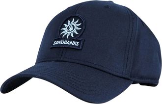Sandbanks Mens BADGE LOGO CAP NAVY - Blue Cotton - One Size
