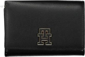 Tommy Hilfiger Polyurethaan Portemonnee - Dames - Portefeuilles - Zwart - ONE Size - Accessoires