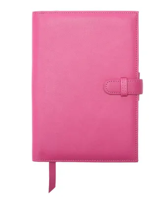 Royce Leather Monogrammed Leather Executive Journal with Rollerball Pen