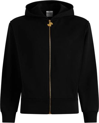 Patou Felpa in cotone biologico con cappuccio e zip - Nero