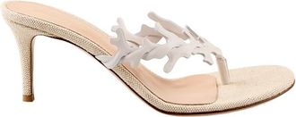 Gianvito Rossi Ocean Thong - Dames - Muiltjes - Wit - 38 EU - Leer - Schoenen