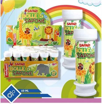 Trade Shop Trade Shop - Bolle Di Sapone Safari 36 Pezzi Flaconi Da 60 Ml Per Festa Bambini Giochi 442072
