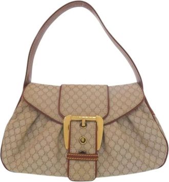 Celine Pre-owned Shoulder Bags, female, Beige, Size: ONE SIZE Pre-owned Canvas Shoulder Bag (Vintage)