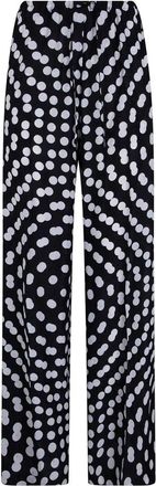 Dries Van Noten Polka Dot Wijde Pijpen Broek - Dames - Wijde Broeken - Zwart - XS - Broeken