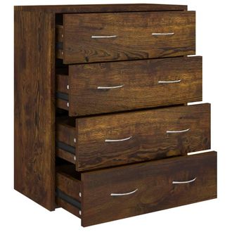 Berkfield Home Sideboard with 4 Drawers 60x30.5x71 cm Smoked Oak in Brown