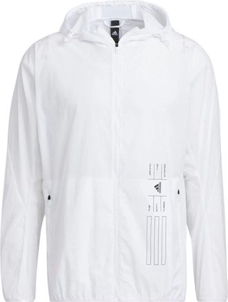 adidas Th Lite Wvjk Solid Color Sports Hooded Jacket White HE9917