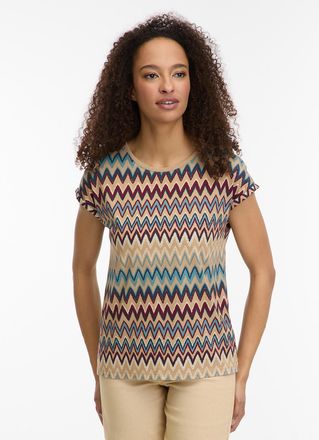 Ragwear T-Shirt RAGWEAR DIONA PRINT, Damen, Gr. XXL, sand, Jersey, Obermaterial: 95% Viskose, 5% Elasthan, gestreift, regular fit, Rundhals, Shirts T-Shirt