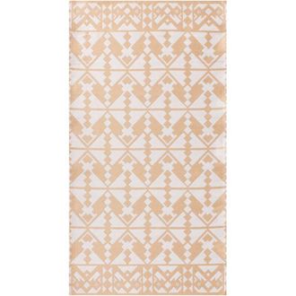 Beliani Beliani - Alfombra Moderna Para Interior Y Exterior Rectangular Con Dise&ntilde;o Geom&eacute;trico 80 X 150 Cm Beige Balasore