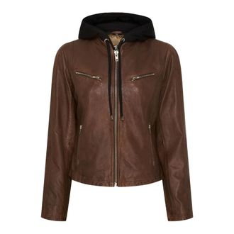 Notyz Notyz - Leren jassen - Dames - Jassen - Bruin - Maat: 2XL Leer