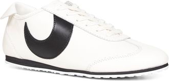 Marine Serre Womens White Matte Leather Ms Astra Sneakers Calf Trainers