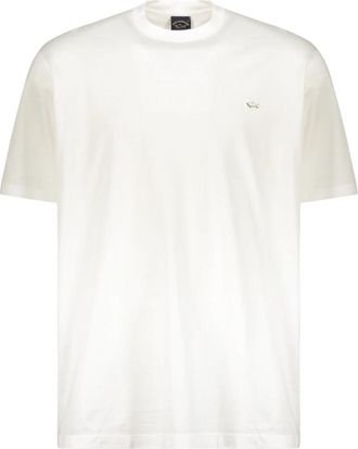 Paul & Shark T-shirt met korte mouwen - Heren - T-shirts - Wit - 3XL - Katoen - Tops