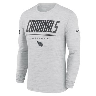 Nike Arizona Cardinals Sideline Team Issue Velocity Nike Mens Dri-FIT NFL Long-Sleeve T-Shirt in White | 02EQ10A9C-CH4