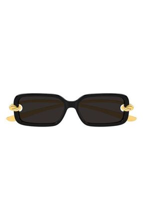 Bottega Veneta 56mm Rectangular Sunglasses in Black at Nordstrom