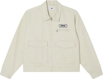 Obey Walter Work Jacket - Heren - Zomerjassen - Beige - M - Katoen - Jassen