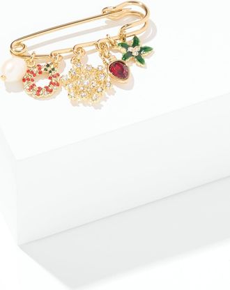 Talbots Festive Charms Pin - Gold - 001 Talbots