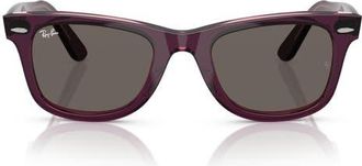 Ray-Ban 52mm Square Sunglasses in Violet Pink /Dark Grey at Nordstrom