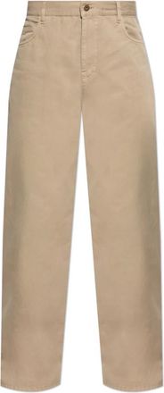 Burberry Rechte broekspijpen - Heren - Straight fit broeken - Beige - S - Katoen - Broeken