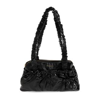 Marni Shoulder Bags, female, Black, Size: ONE SIZE Leather Bag