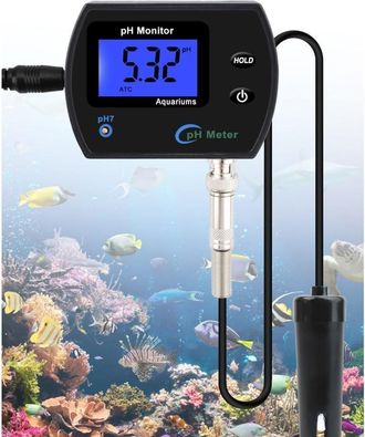 OEM Medidor De Ph - Monitor De Calidad Del Agua Con Pantalla Lcd Y Sonda Con Interfaz Bnc Para Acuarios E Hidropon&iacute;a (me)