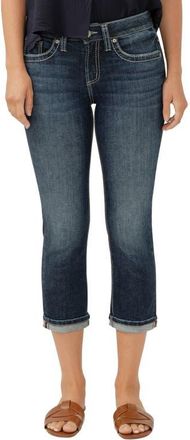 Silver Jeans Co Suki Curvy Mid Rise Capri Jeans in Indigo at Nordstrom, Size 32